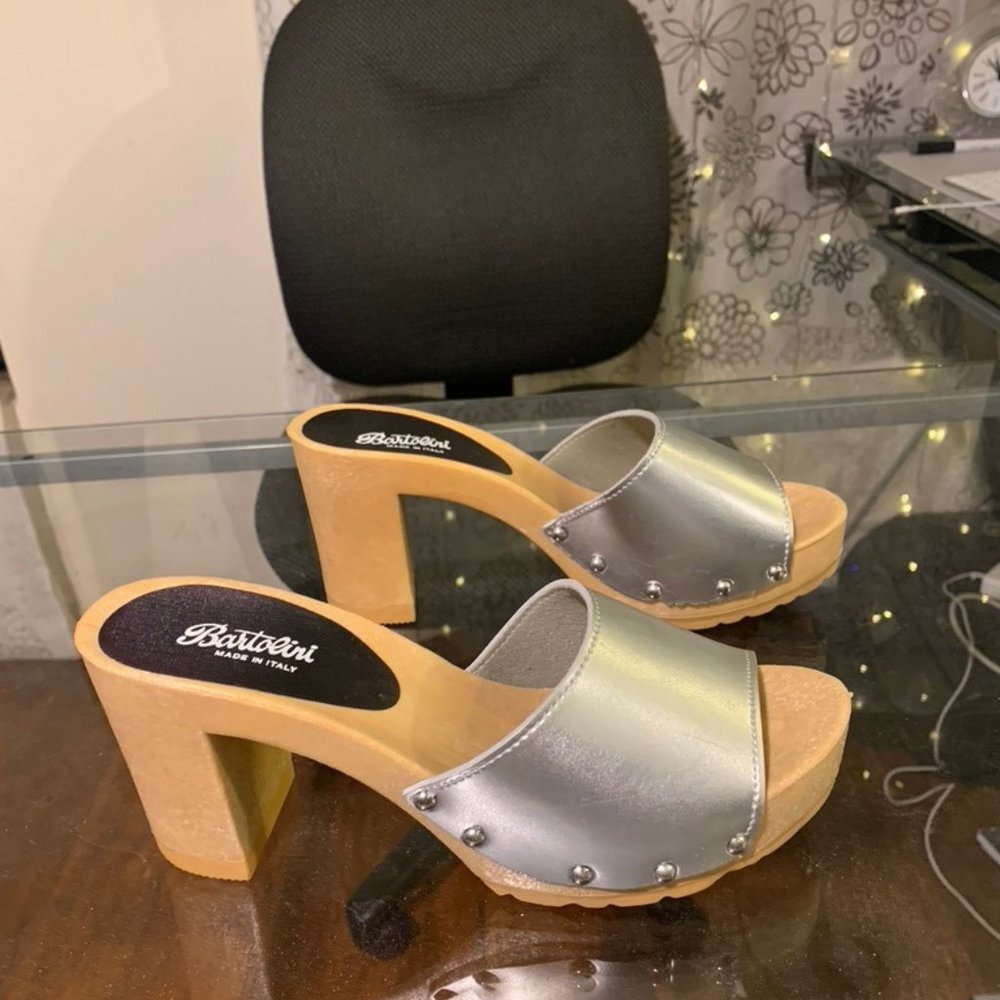 Silver Mules/Clogs